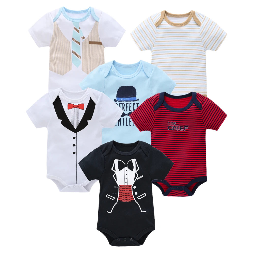Baby Girls Short Sleeve Bodysuit Set | 100% Cotton 0-12 Months