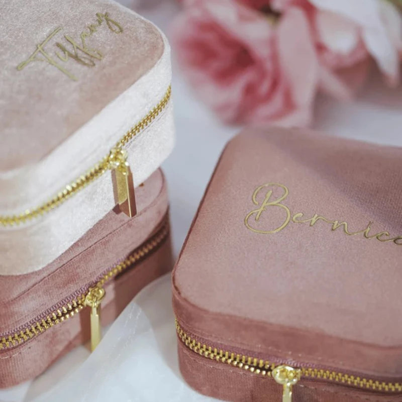 Velvet Travel Jewelry Case