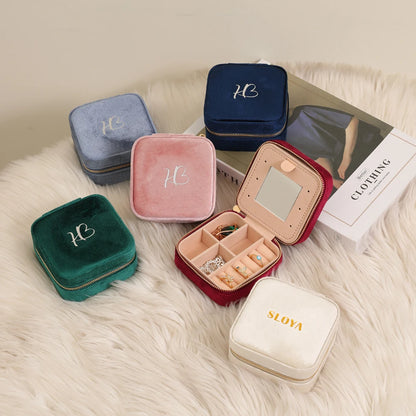 Velvet Travel Jewelry Case
