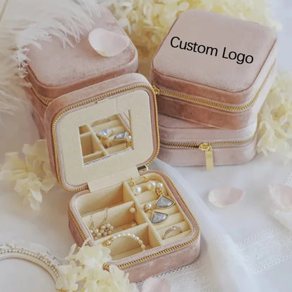 Velvet Travel Jewelry Case