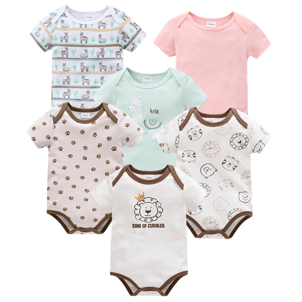Baby Girls Short Sleeve Bodysuit Set | 100% Cotton 0-12 Months