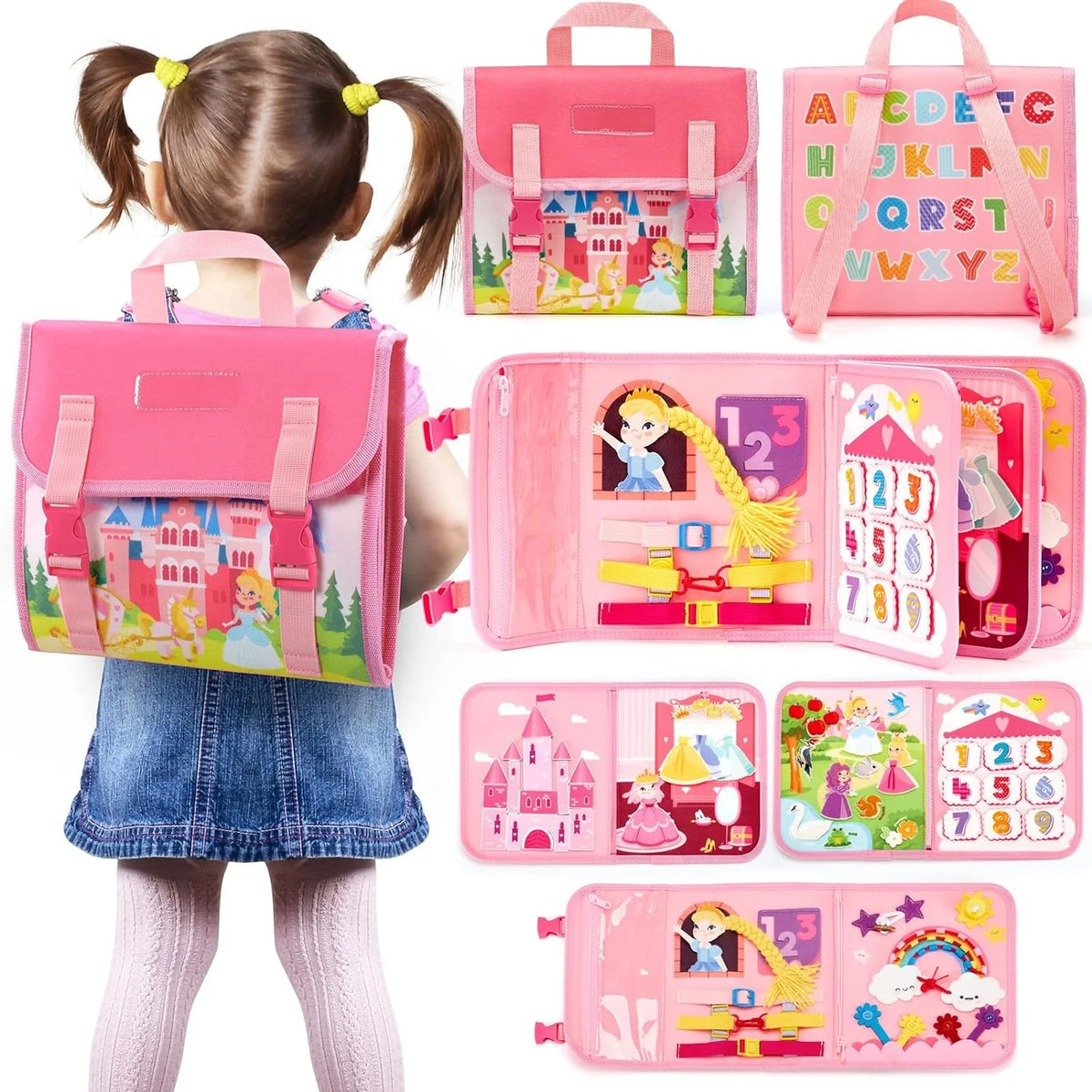 Montessori Busy Board Backpack for Toddlers