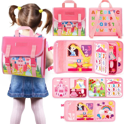 Montessori Busy Board Backpack for Toddlers