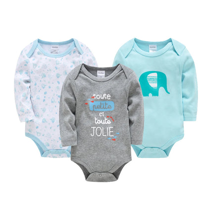 Newborn Baby Boys Long Sleeve Romper Set | 100% Cotton 0-24 Months