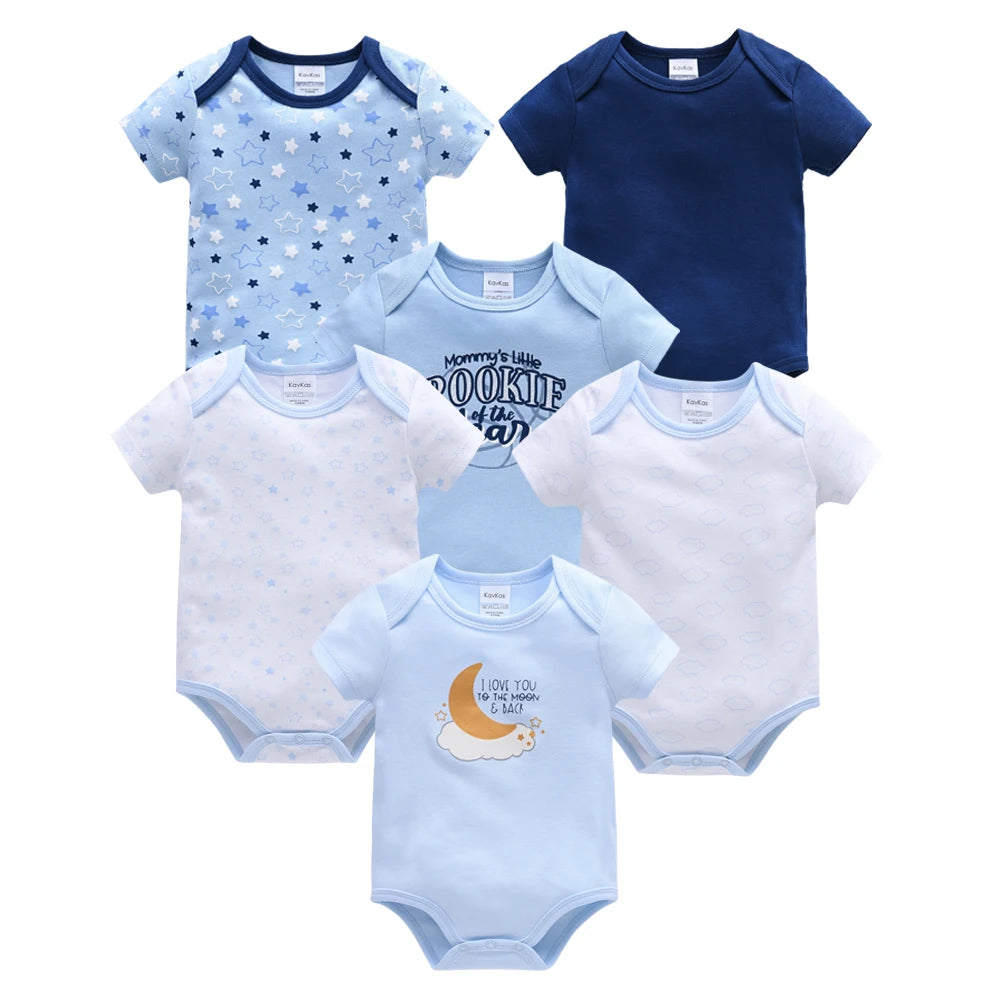 Baby Girls Short Sleeve Bodysuit Set | 100% Cotton 0-12 Months