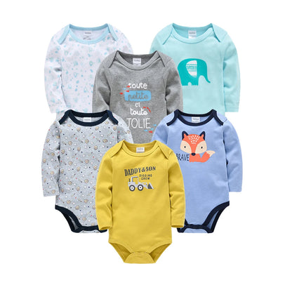Newborn Baby Boys Long Sleeve Romper Set | 100% Cotton 0-24 Months