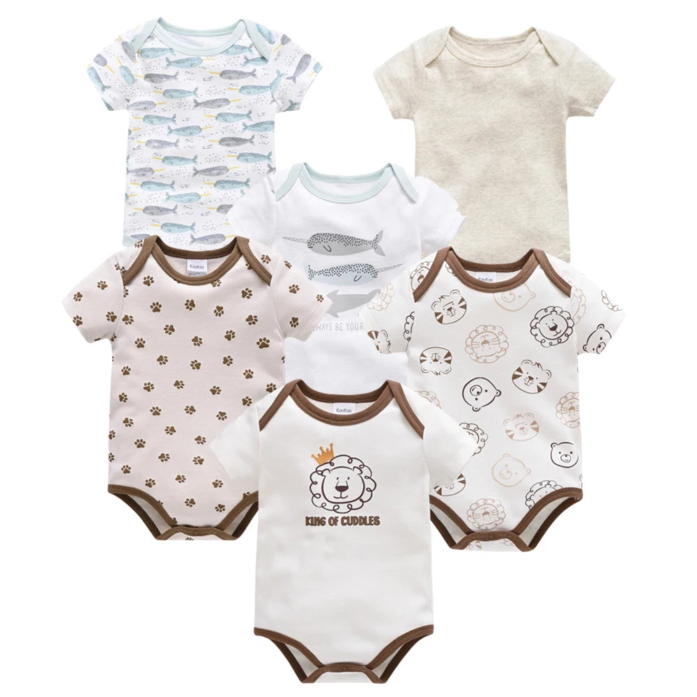 Baby Girls Short Sleeve Bodysuit Set | 100% Cotton 0-12 Months