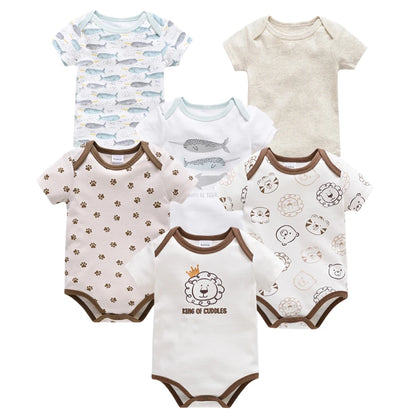 Baby Girls Short Sleeve Bodysuit Set | 100% Cotton 0-12 Months
