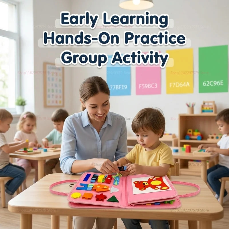 Montessori Busy Board Sensory Toy for Toddlers