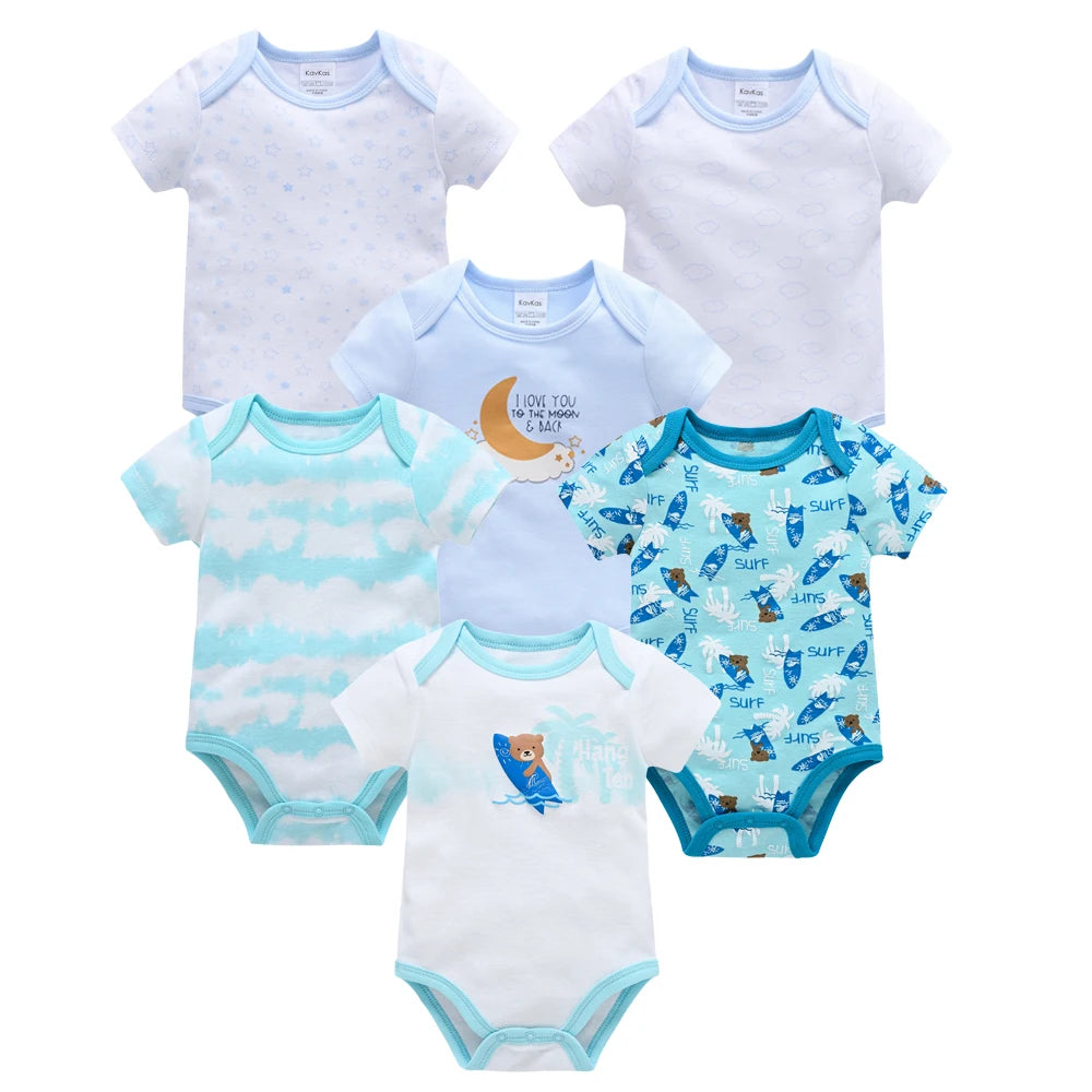 Baby Girls Short Sleeve Bodysuit Set | 100% Cotton 0-12 Months