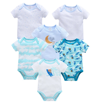 Baby Girls Short Sleeve Bodysuit Set | 100% Cotton 0-12 Months