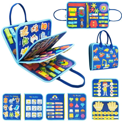Montessori Busy Board Sensory Toy for Toddlers